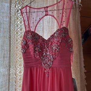 Michelle Pink Dress with Jewel Accents Size 3 NWT